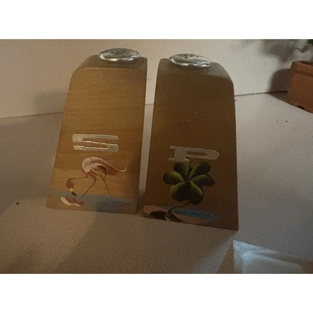 Vintage Salt & Pepper Shaker Lot 10 Sets Wood Glass Novelty Souvenir Collectible